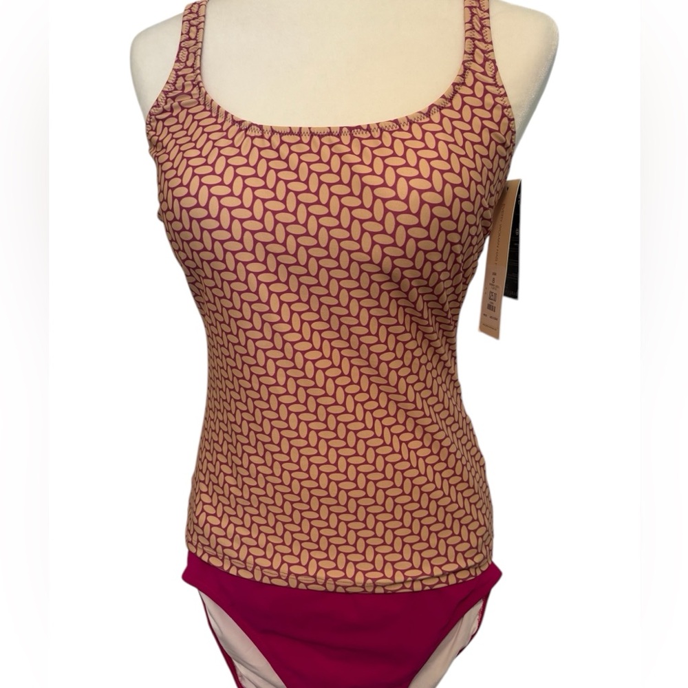 GOTTEX Magenta and Tab Print Tankini Size 8 *NEW*